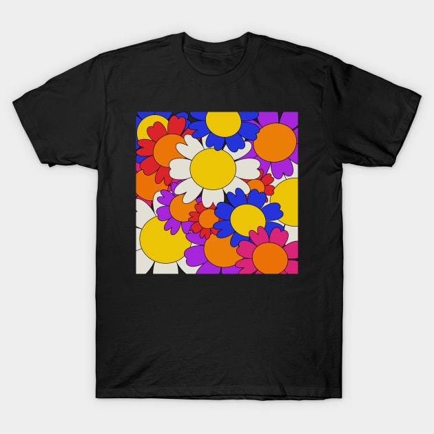 flower power daisies T-Shirt by pauloneill-art